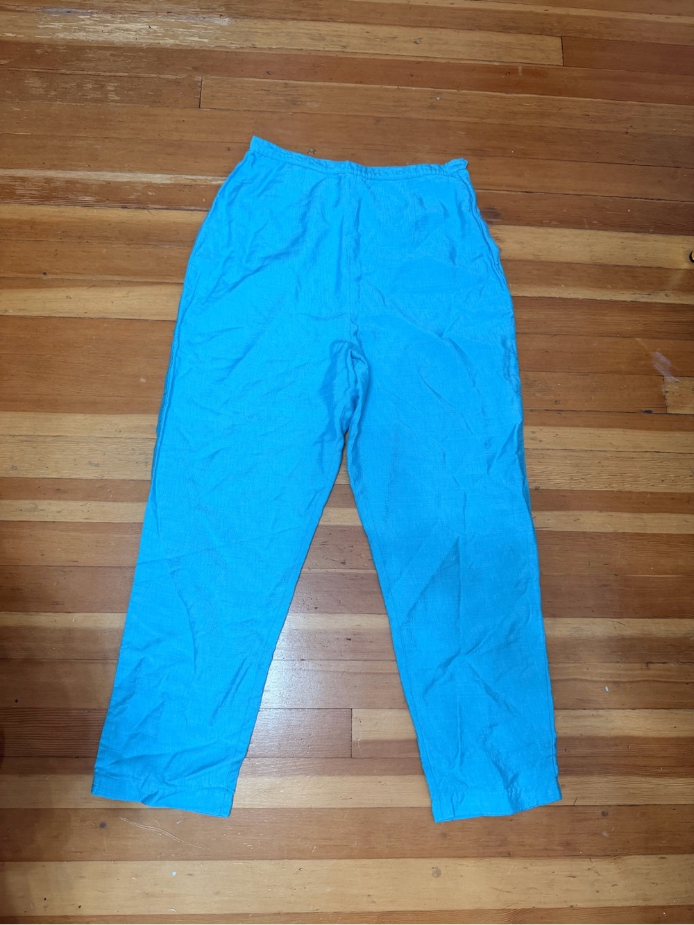 Vintage 1950s/60s Bright Turquoise Blue High-Waist Pants Pinup Rockabilly style